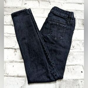 Blue Spice Low Rise Skinny Jeans with Embellished Rhinestones Buttons